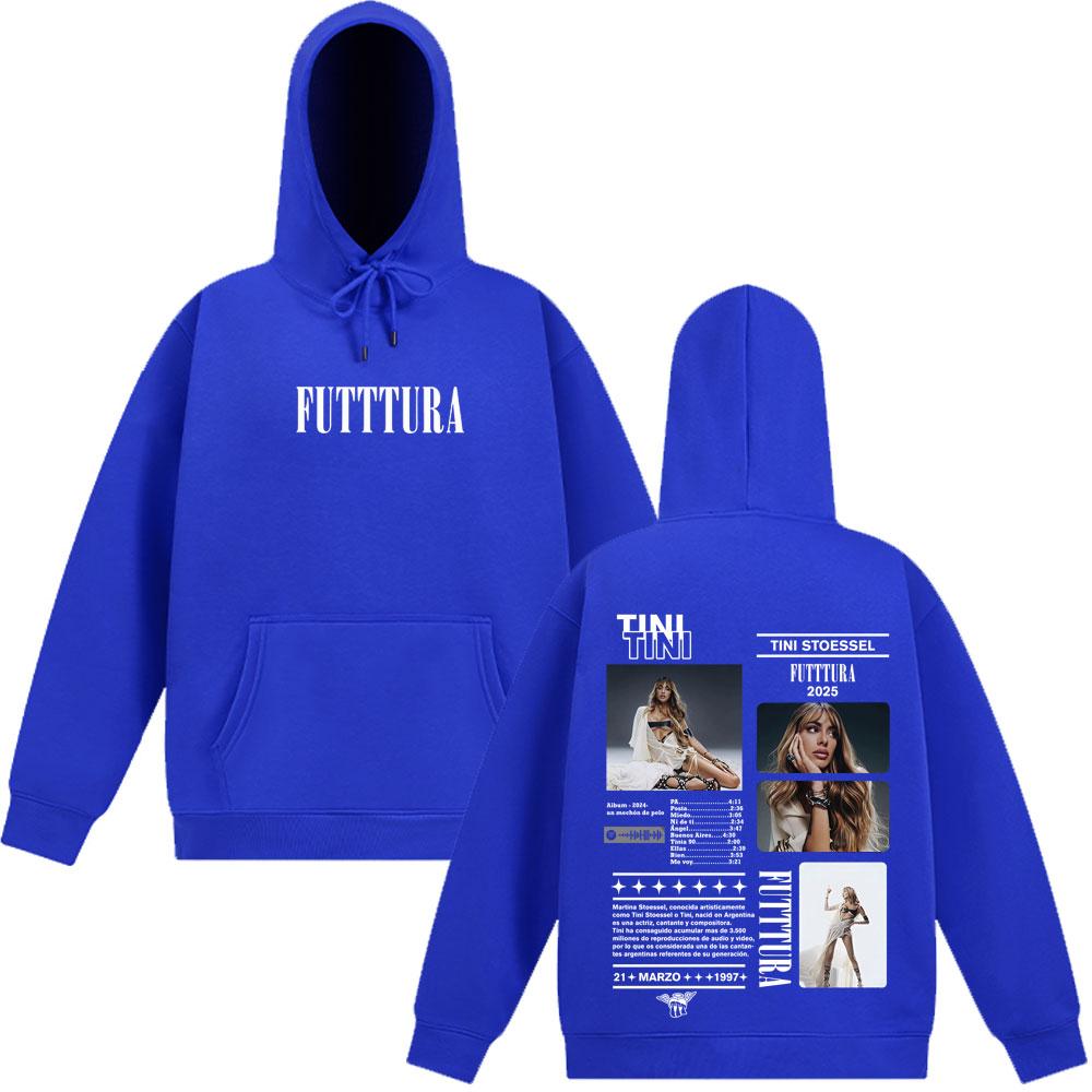 Singer TINI STOESSEL 2025 Tour Fashion Print Hoodie Men Women Vintage Casual Hooded Sweatshirts Long-sleeved Comfort Pullover