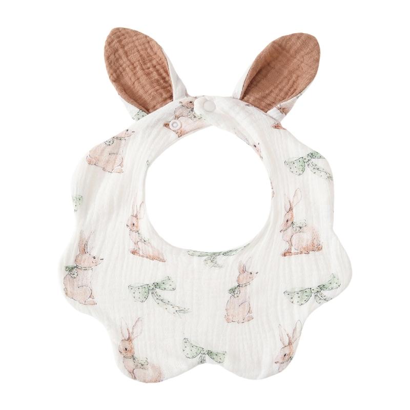 

Lovely Baby Teething Bib Soft & Absorbent Infant Bandana Scarf Toddler Saliva Towel 4-Layer for Feeding and Drooling