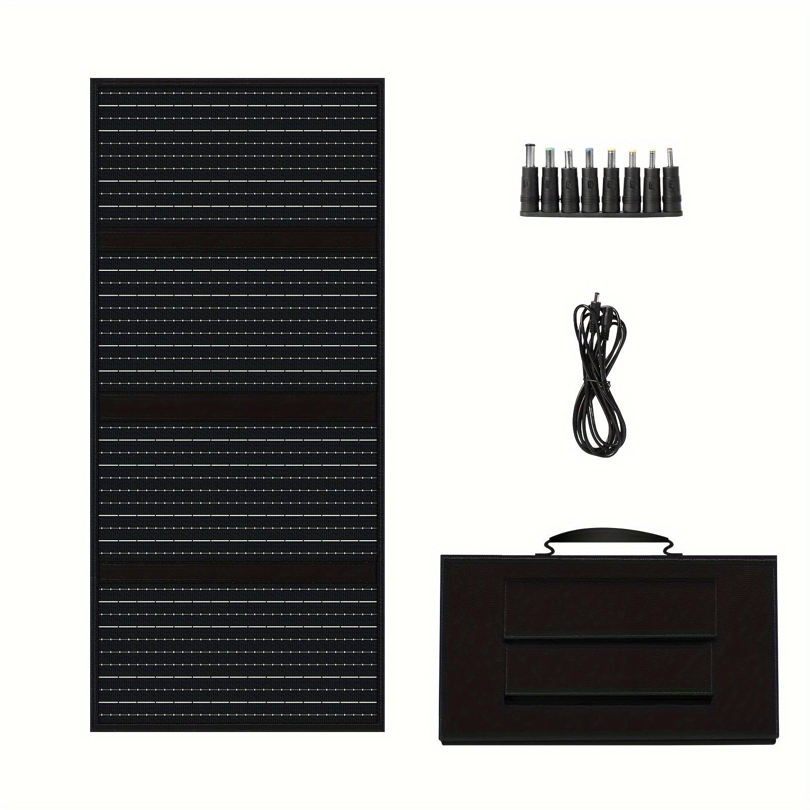 

75 Вт портативная солнечная панель с фиксированной подставкой складная солнечная панель с двумя USB быстрая зарядка QC3.0 TYPE-C DC 3.0 для кемпинга 18 В солнечный генератор мощность чёрный