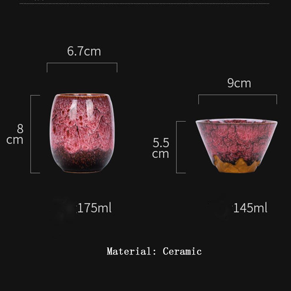170ml, Kiln change ceramic tea cup, Kung Fu tea set, Large Tianmu glaze cup, Tea ceremony accessories, home tearoom egg cup