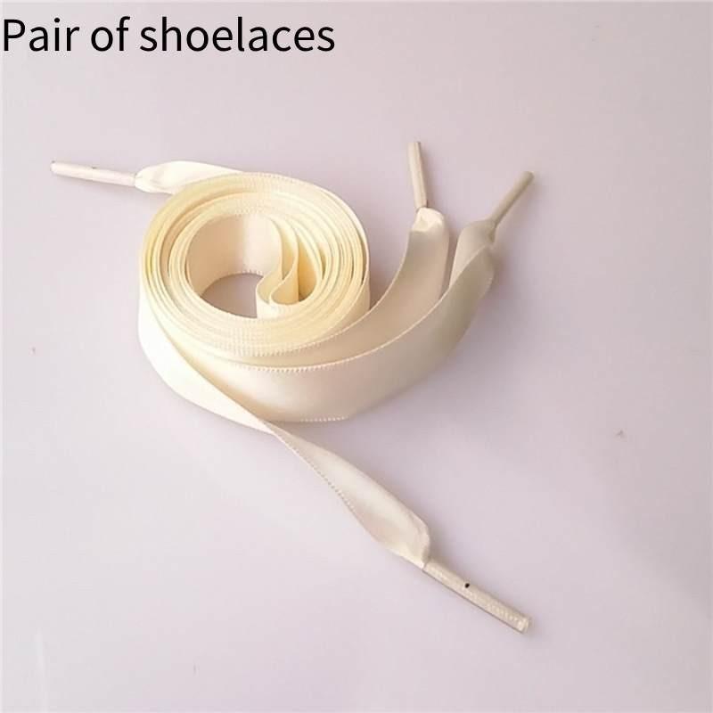 Ribbon Polyester Double Satin Wide Flat Shoelace Candy Color Fashion Various
