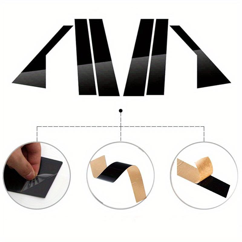 6 Pezzi Montanti Nero Lucido Trim Laterale Portiera Auto Adesivo Finestrino Copertura Adatta Per Peugeot 3008 P84 2017 2018 2019 2020 2021 2022 2023