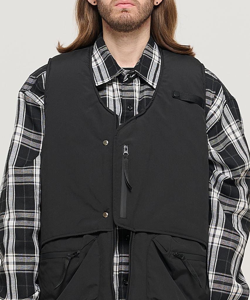 Cargobros Cb Quilted Multi-Pocket Padded Vest (Black)