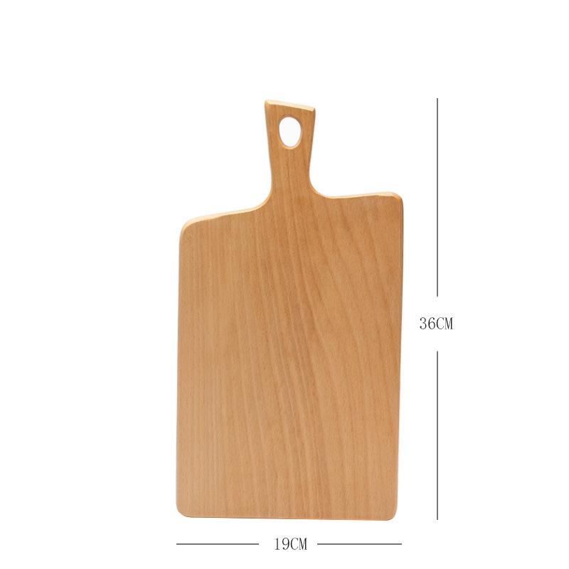 HEMU Beech Chopping Blocks Kitchen Wood Food Plate Wooden Pizza Sushi Bread Whole Wood Tray Cutting Board No Paint