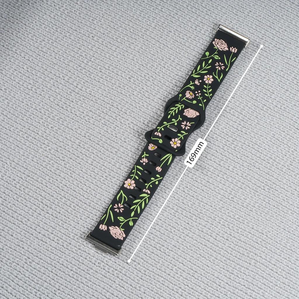 Pasek z grawerowanym wzorem kwiatowym do Huawei Watch Fit 4Pro 4 fit 3 Silikonowy Sportowy Smartwatch do Huawei Watch Fit 2 1 Bransoletka Pasek do zegarka