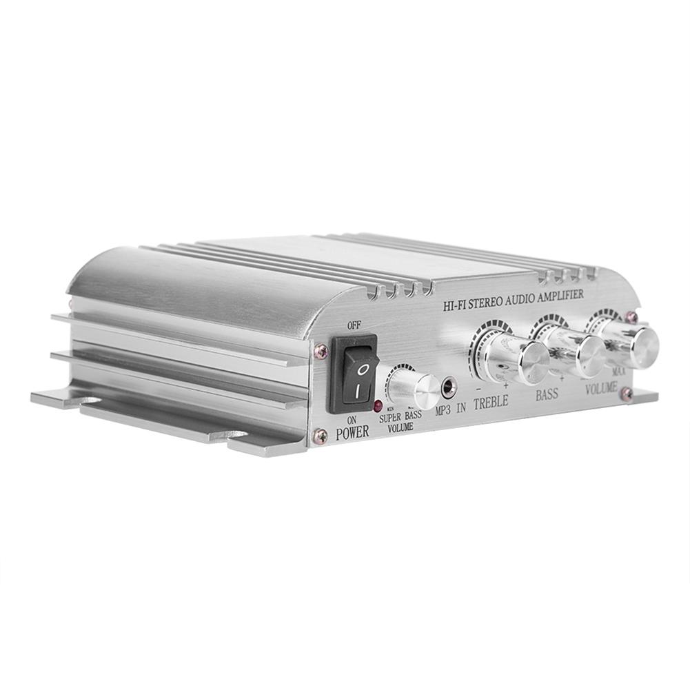 Car Amplifier 12V 2.0 + Heavy Bass Hi Fi 2.1 Channel Stereo Audio Mini AMP