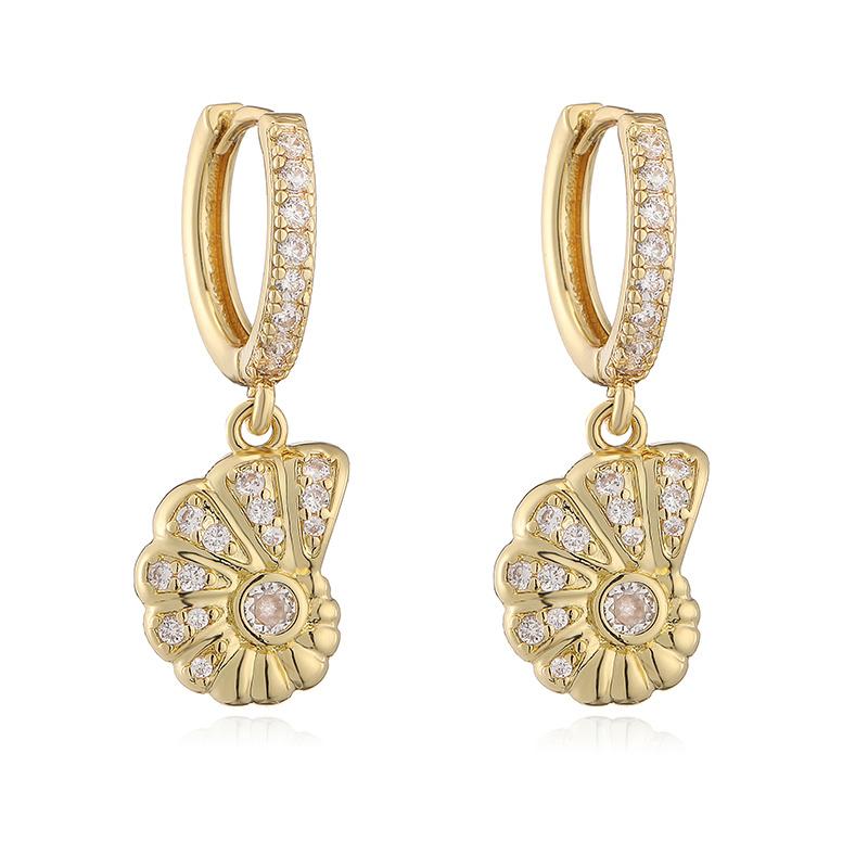 HECHENG,Fruit Party Sweet Cute Strawberry Cherry Shape Pendant Brass Earrings Women's Fashion Jewellery 1 Pair