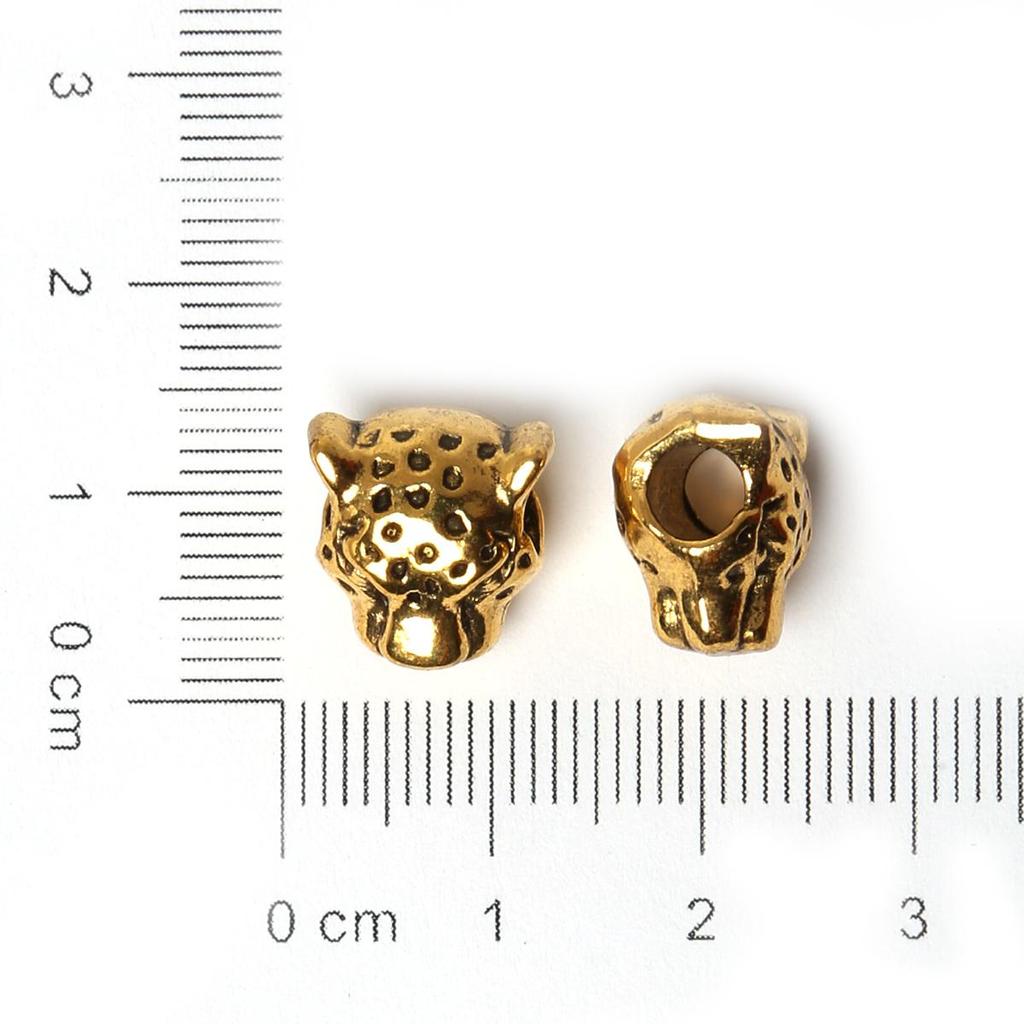 10 bucăți 12 * 12 mm pandantive din aliaj de zinc cu cap de leopard pentru realizarea de componente de bijuterii pentru decorarea farmecului DIY