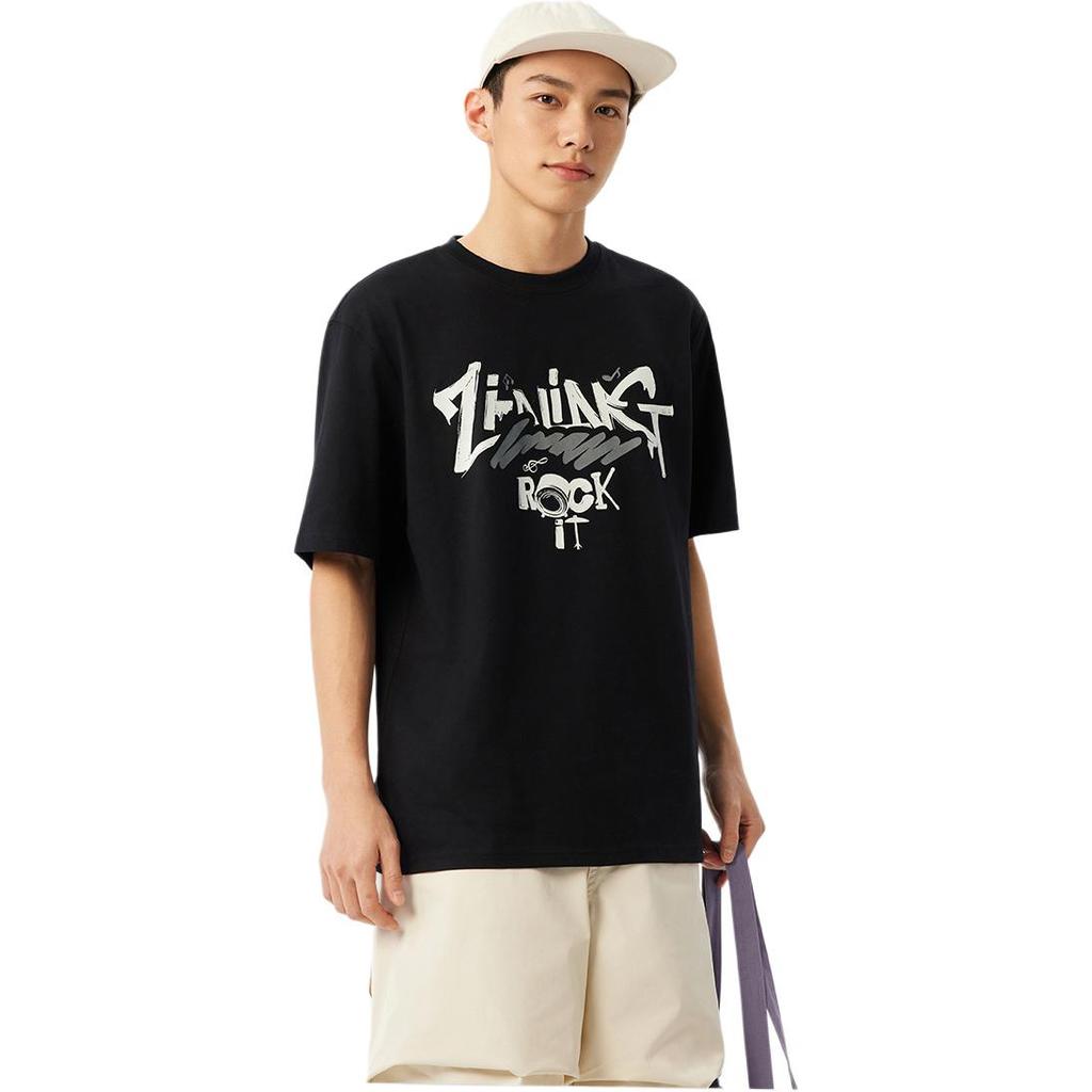 Li Ning Sports Life Collection T Shirt Unisex Black AHSV269-7