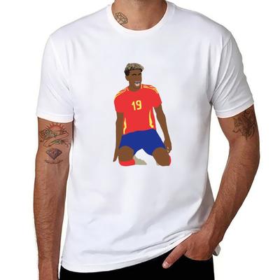 Camiseta Lamine Yamal Goleador Más Joven del EURO camisetas para hombre Camiseta de algodón
