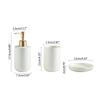 652F Badkamer Wastafelblad Accessoires Sets Lotion Dispenser Zeep Tandenborstelhouder Zeepbakje Moderne Decoratie