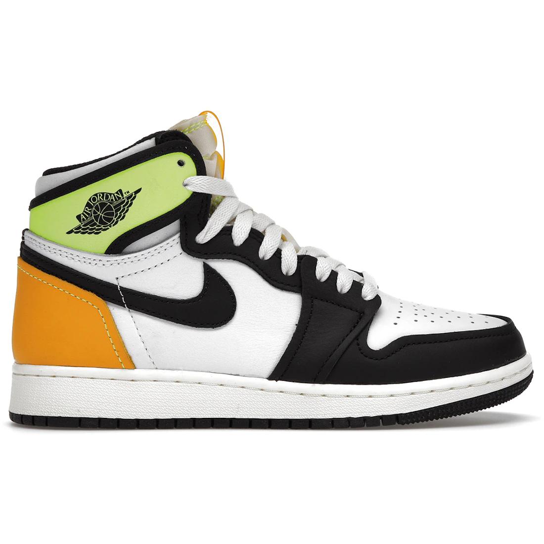 

Sneaker Jordan 1 Retro High White Black Volt University Gold (GS)(575441-118) 35.5