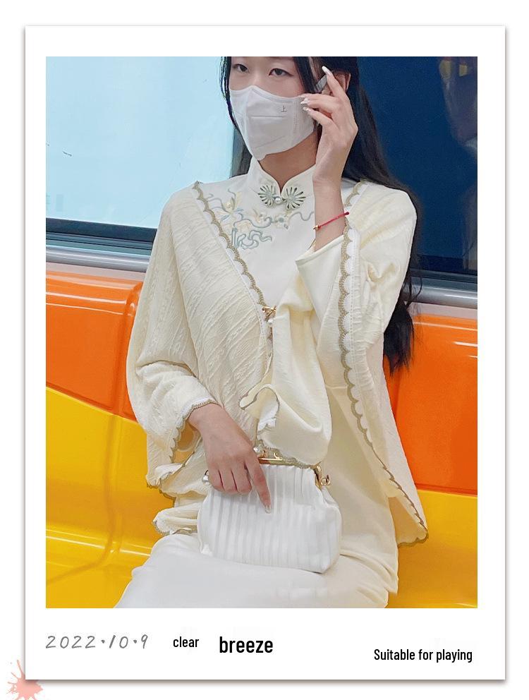 Autumn 2022 Retro Chinese-style Knitted Cheongsam Shawl - Elegant & Versatile