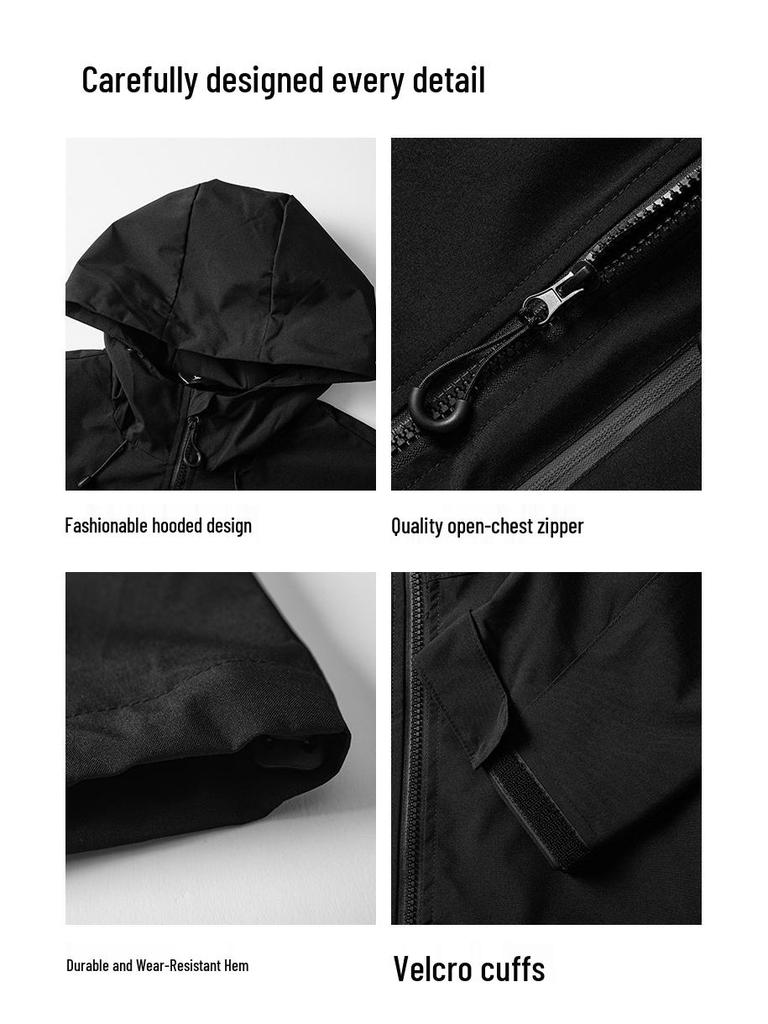 Giacca Unisex 3-in-1 Antivento & Impermeabile da Esterno per Escursionismo & Alpinismo per Primavera & Autunno