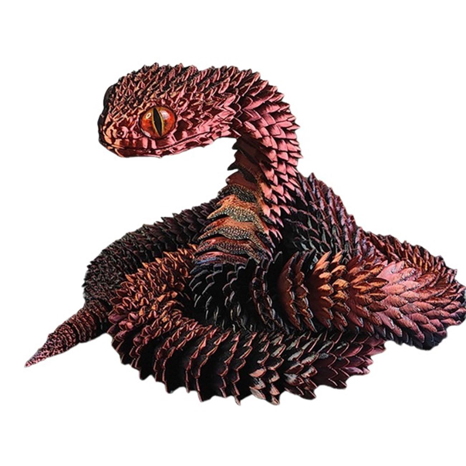 

3D-друковані тварини-змія. 3D-друкована робота. Подорожі. Зняття стресу. Непосиди. Іграшка для дому/подорожей.