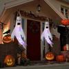 1-4PCS Halloween LED Glowing Ghost Hanging Decoration Floating Figure Prop for Outdoor Yard Haunted House Party Scene