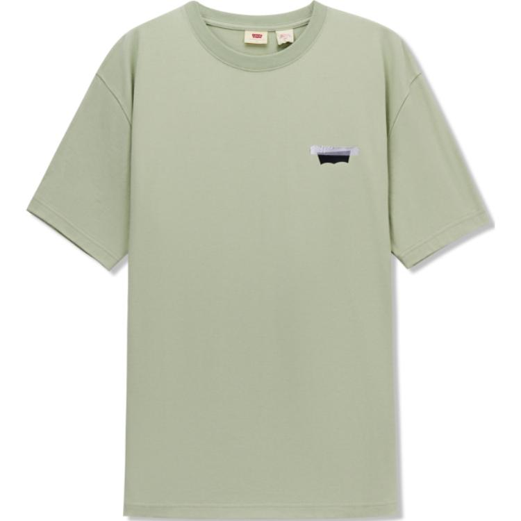 Levis Crew Neck Pullover Comfortable Short Sleeve T-Shirt Men Tops Green 001AR-0001