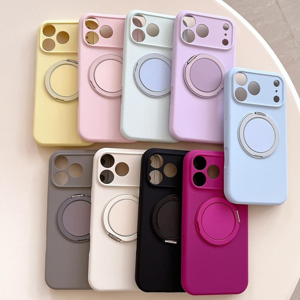 360° Rotating Stand Compatible with IPhone 17, Magnetic Liquid Silicone, 16 Pro Max, Drop-proof 15 Pro Case