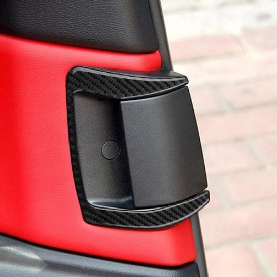 2Pcs Carbon Fiber Rear Door Handle Panel Cover Trim For Mazda RX-8 2004-2008