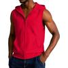 Chaleco con capucha sin mangas y cremallera para hombre, Camiseta sin mangas informal deportiva con capucha