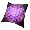 Glittrig Geometrisk Livets Blomma Kuddfodral 35x35 cm Helig Geometri Sammet Örngott för Bil Soffa Örngott