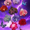 Exquisite Design Handmade Rose Keychain Rose Shape Imitation Flowers Pendant  Keychain Decoration