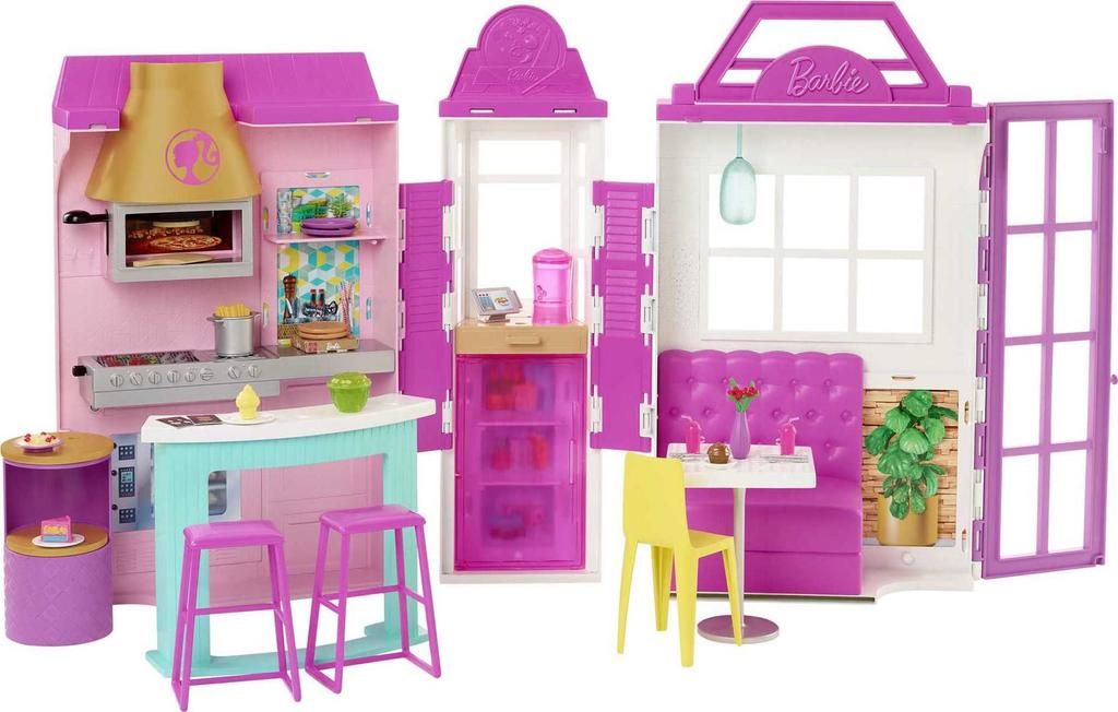 Barbie Grill Restaurant [Dress-up Doll House] [Includes House and Accessories] [Ages 3 and Up] GXY72