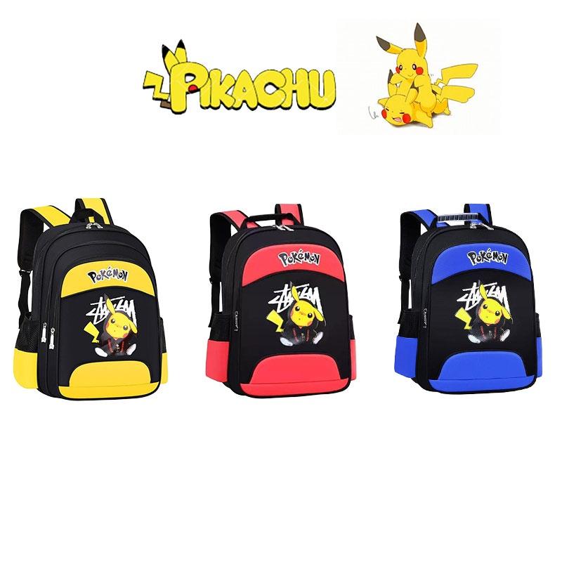 Pikachu Cartoon Design Lightweight Oxford Fabric Kids Backpack For Elementary School Students