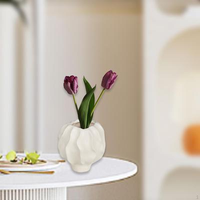 Ceramic Vase Flowerpot Houseplant Holder Photo Prop Ornament Desktop Simple for Bedroom Hallway