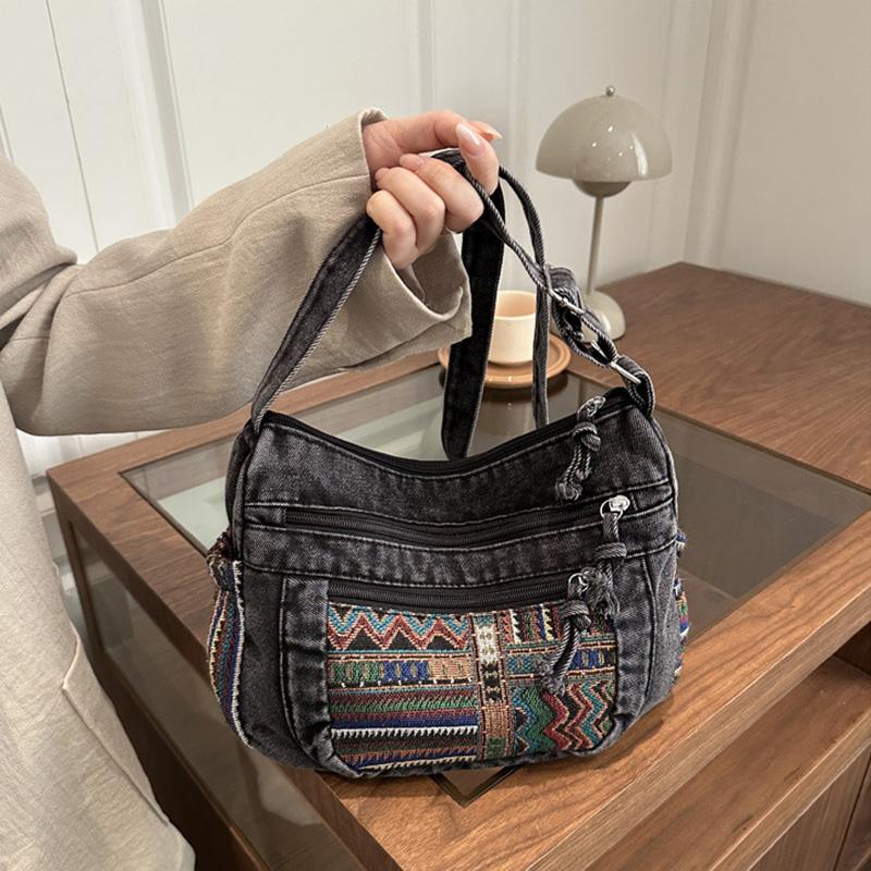 Cool Casual Denim Women's Bag High-End Fashi Trendy Ladies Crossbody Shoulder Bag For Daily Used, Gifts
