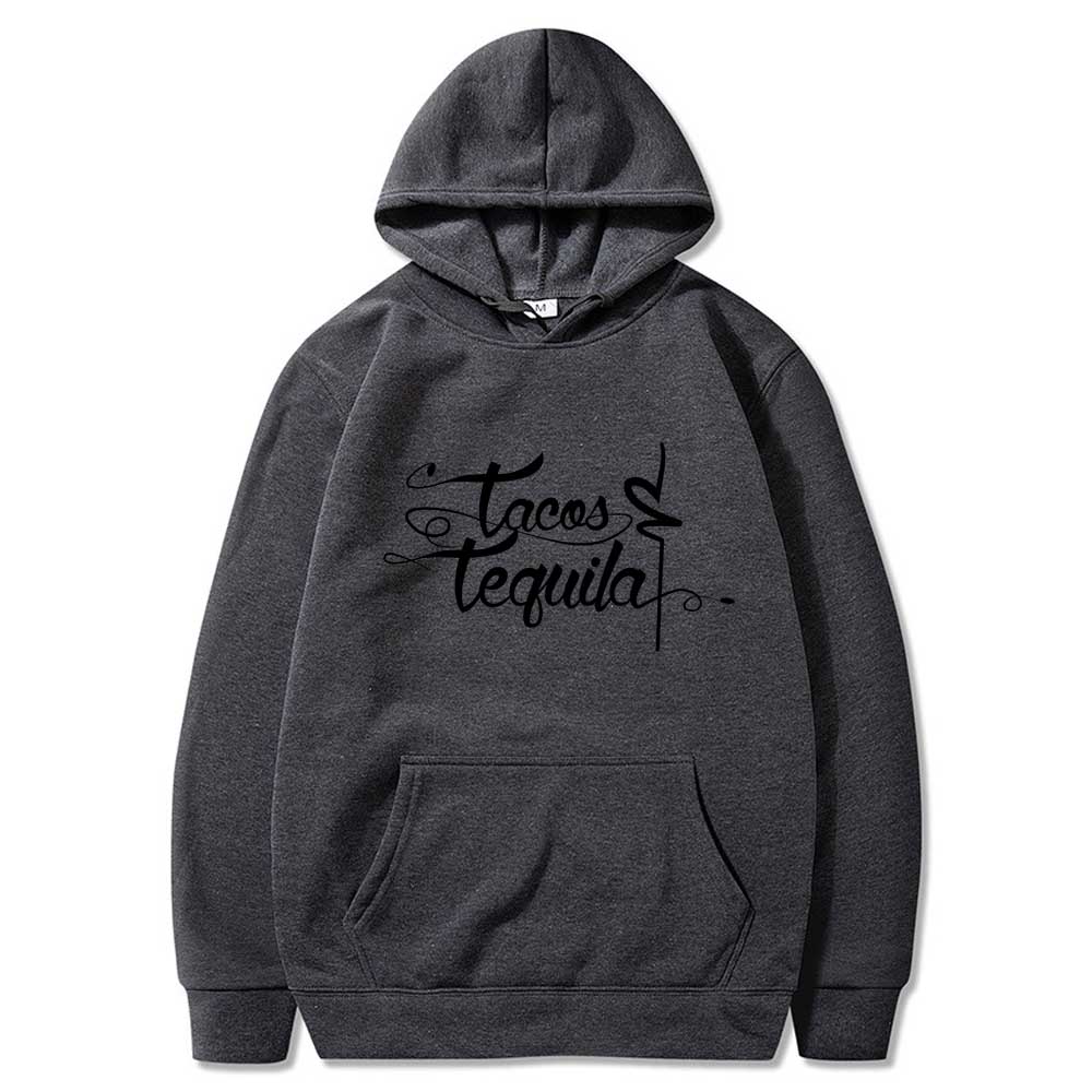 Tacos Letter Design Printed Women Hoodies Fashion Fleece Hoody Creativity Pullover Clothing Street Loose Sweatshirts Women'S