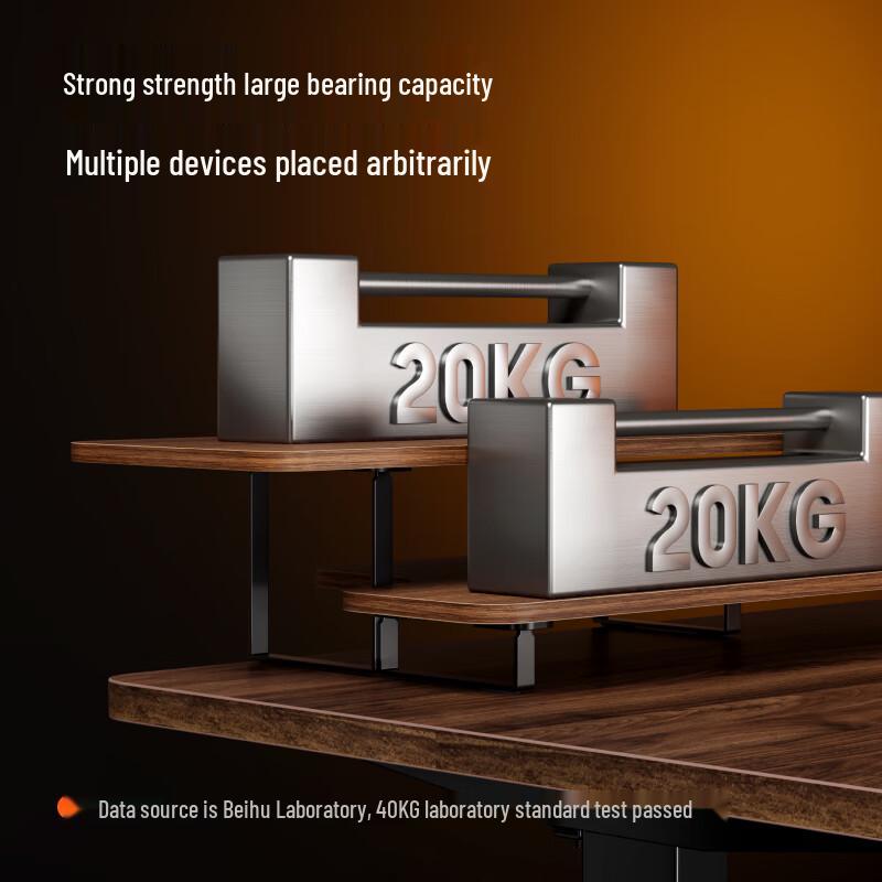 Brateck Dual-Layer Monitor & Laptop Riser with Storage