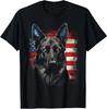 Patriotic Black German Shepherd American Flag Dog Gifts Tees Gift Unisex T-Shirt