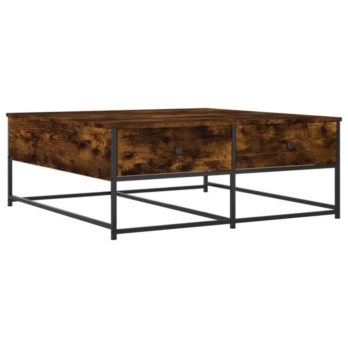 VidaXL Coffee Table Smoked Oak 100x99x40 Cm Engineered Wood 835296