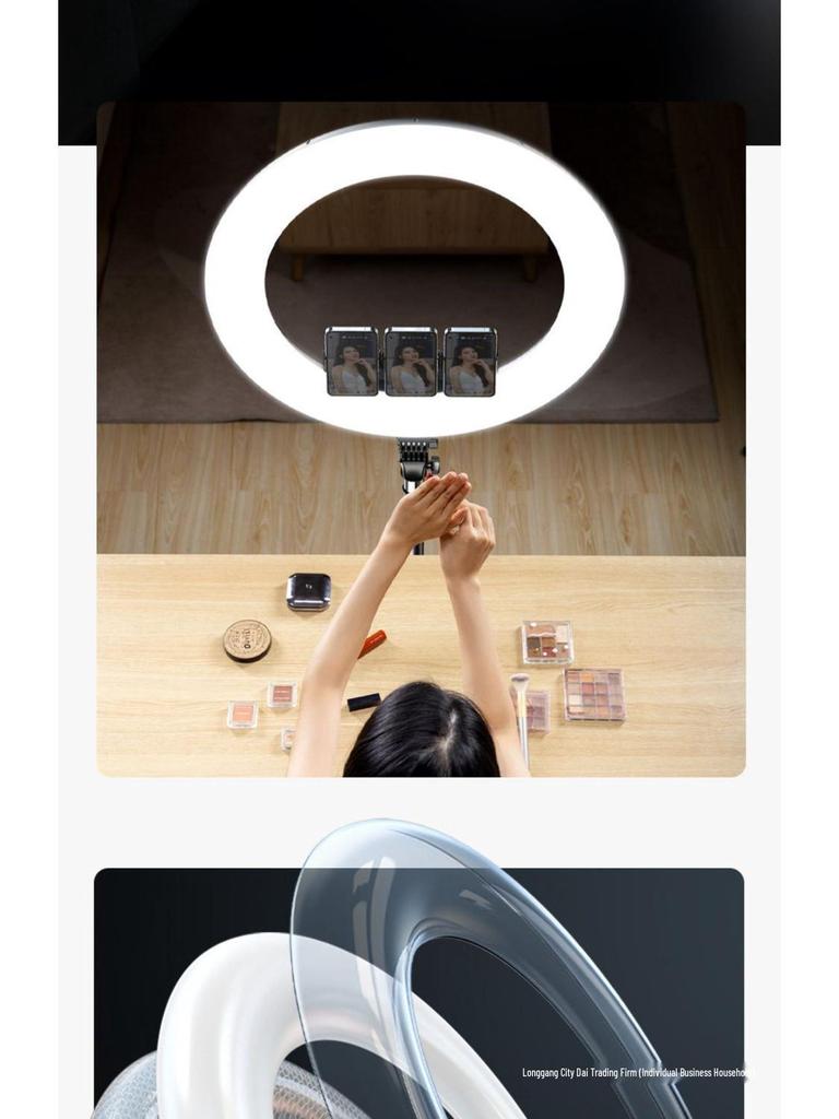 22-inch Mobile Phone Stand with Fill Light for Live Streaming & Photography