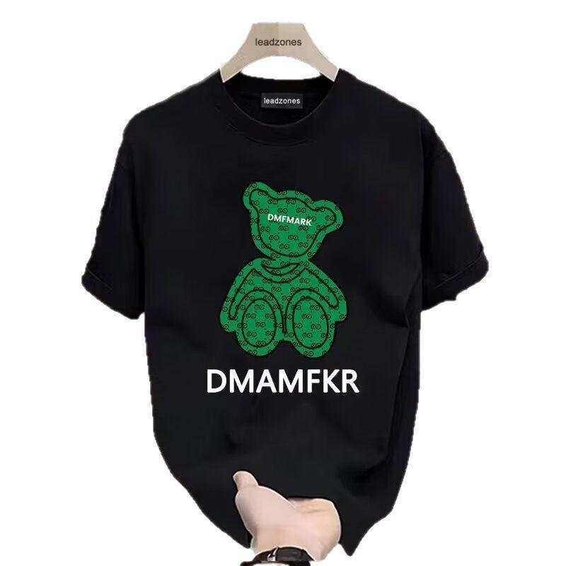 Trendy Brand Short-Sleeved Pure Cotton Men'S Printed T-Shirt Trendy Men'S And Women'S Versatile Round Neck T-Shirt Men'S