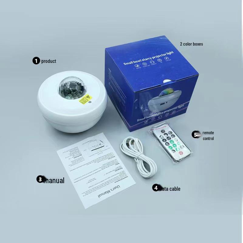 Bluetooth Starry Sky Projector Lamp with USB & Remote Control - Laser Night Light Show for Bedroom Atmosphere