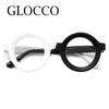 Unique Black White Round Reading Glasses Women High Quality Acetate Frames Magnifying Glasses with Astigmatism