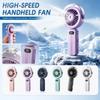 Portable Handheld Fan with Spray Foldable Rechargeable Brushless Motor High Capacity Battery Strong Airflow for Outdoor Travel