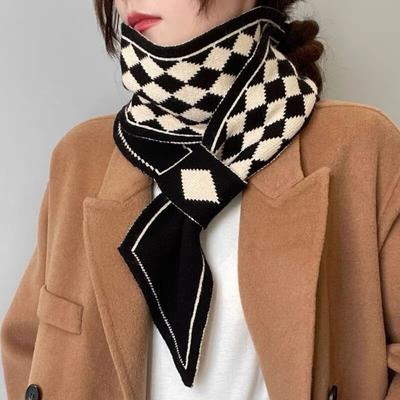 New Fashion Cashmere Knitted Scarf Luxury Winter Long Skinny Scarves Warm Neckerchief Women Neck Tie Scarf