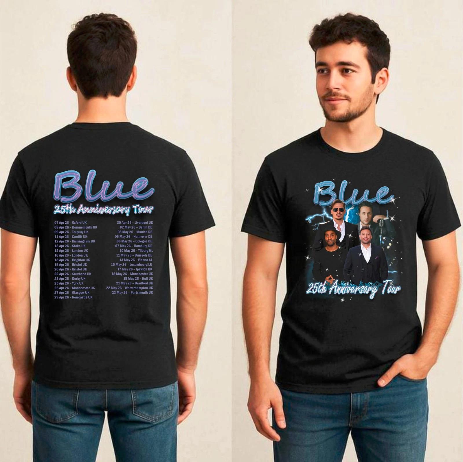 Blue Boy Band 25th Anniversary Tour 2026 T-Shirt, Uk Music Fan Concert Dates Tee S