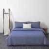 New minimalist color woven washed cotton four piece set, pure cotton bedding, thickened - solid color series