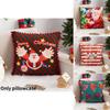 Cute Cartoon Character Throw Pillow Cover For Christmas Festive Home Dcor 45x45cm