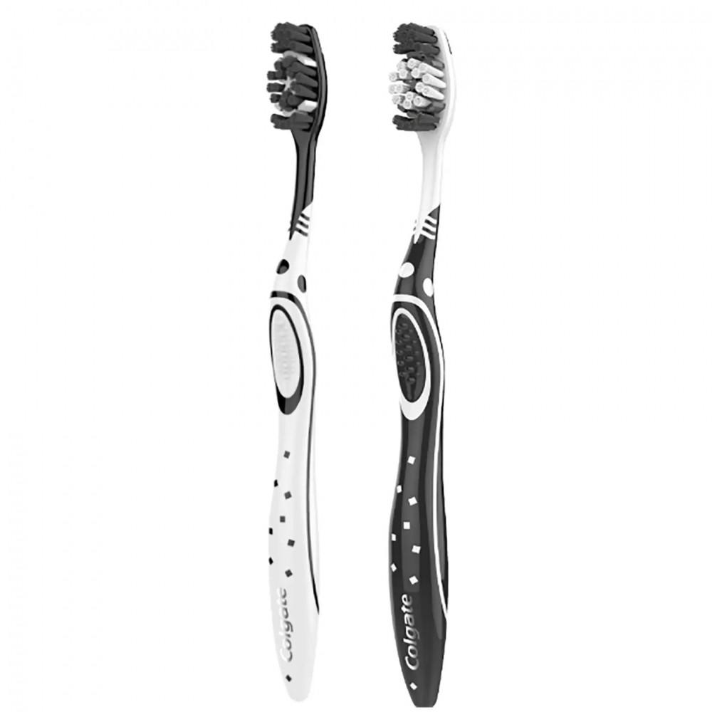 Colgate - Brosse à Dent Max White Charcoal Soft 2pcs - 