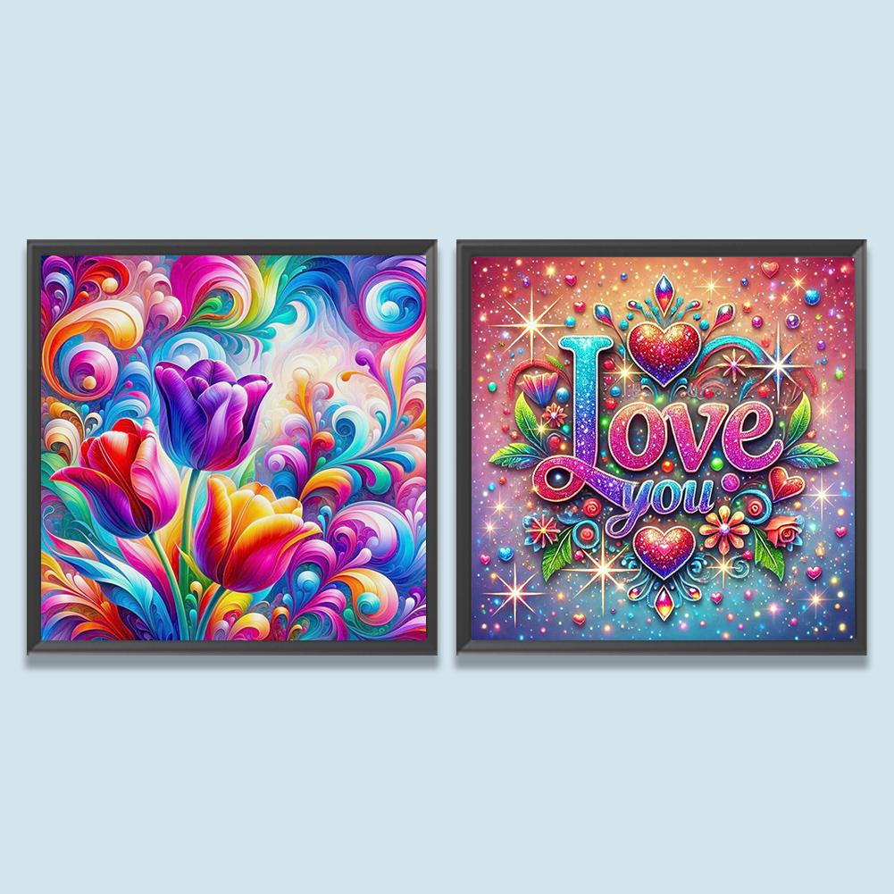 5D DIY Full Round Drill Diamond Painting Colorful Abstract Art Home Decor Craft