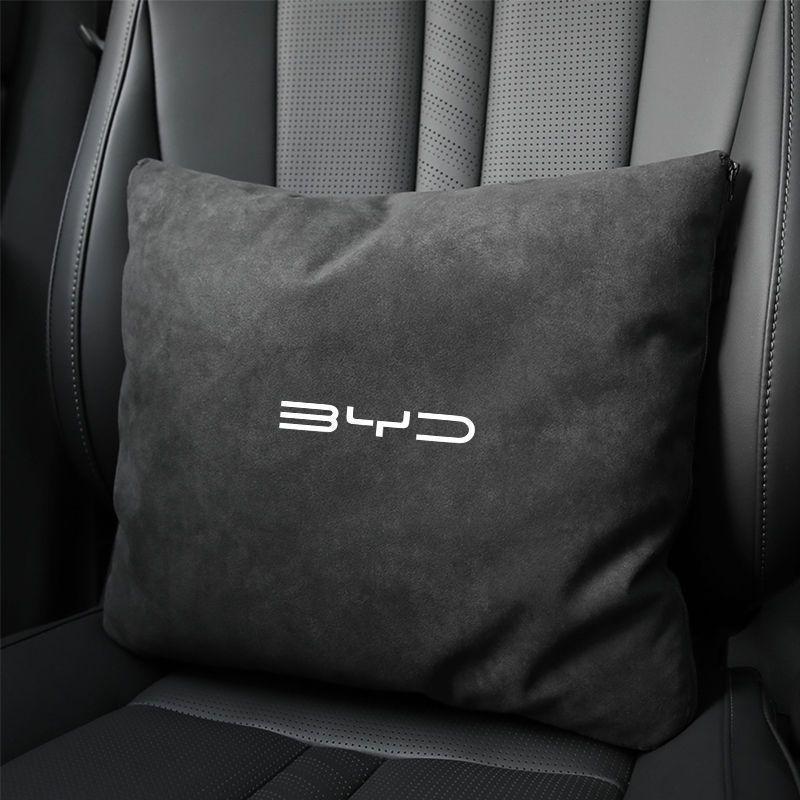 

BYD Dual-Use Plush Cushion & Blanket for F3/M6 Tang Qin PLUS Han Song Pro Yuan All-Season Gray 40x40 to 105x150