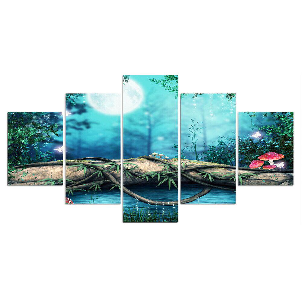 Modern In Forests Picture Poster 5 Pcs Modern Home Wall Decor Canvas Picture Art HD Print Painting On Canvas for Living Room