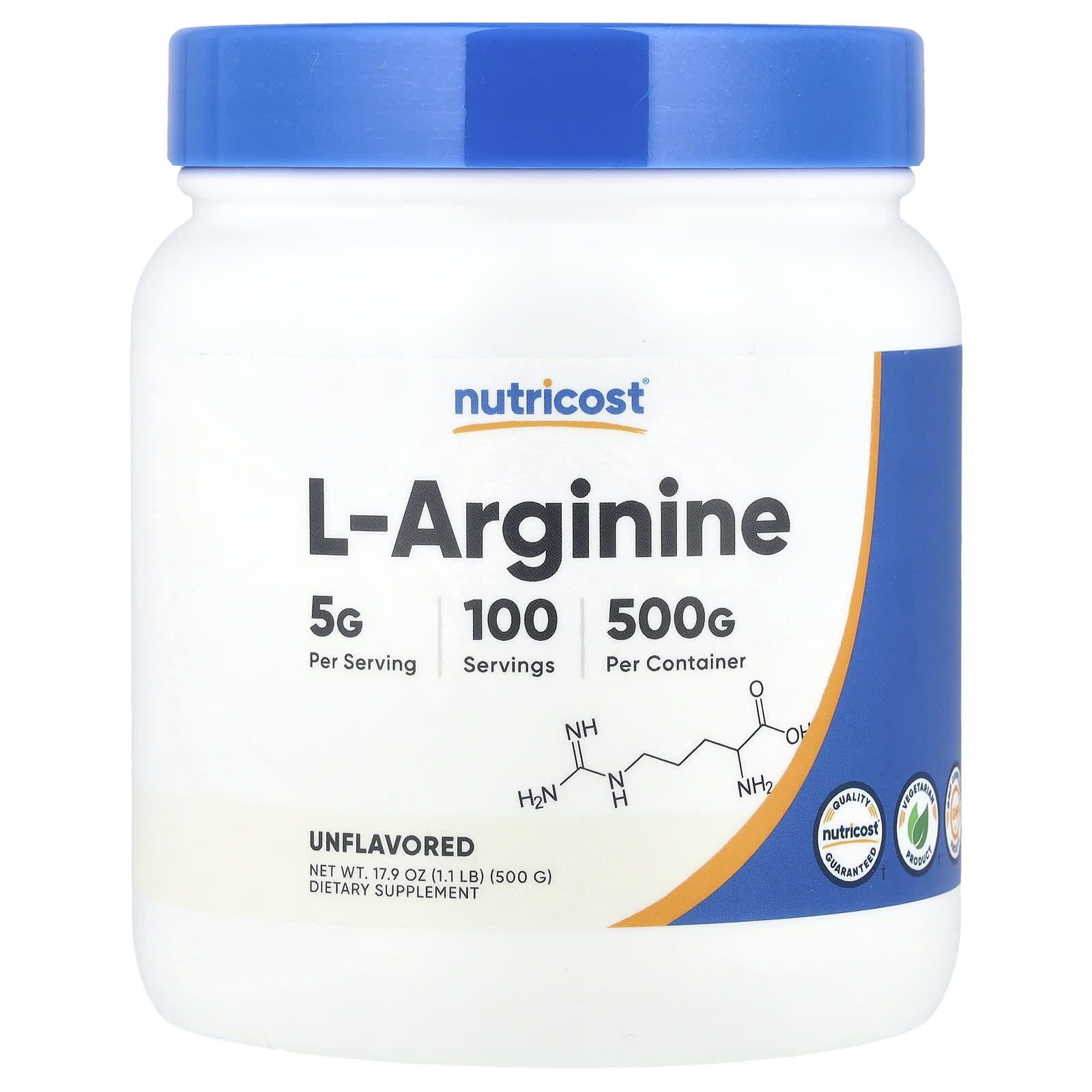 

L-Arginine, Unflavored, 500G(17.9Oz)