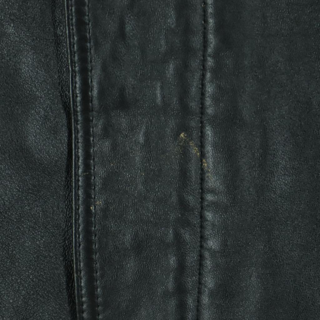 Long sleeve leather jacket M black Sheep leather Men's Used