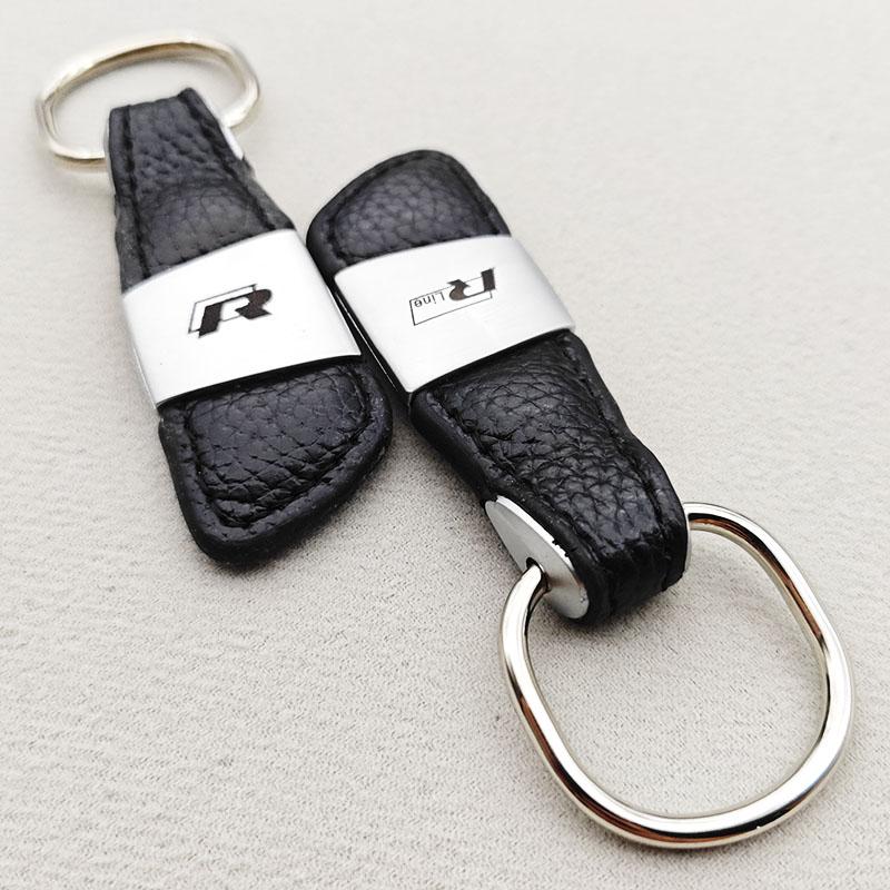 2026 Caldo Per Volkswagen VW Portachiavi Auto in Pelle alla Moda Regali per Donna Uomo Per Wolkswagen VW Rline R GTI Golf 5 6 7 8 GTD Polo Auto